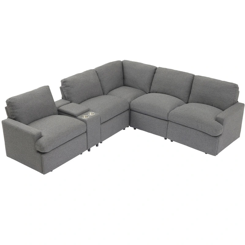 Narożna Sofa Rozkładana Elektrycznie do Kina Domowego