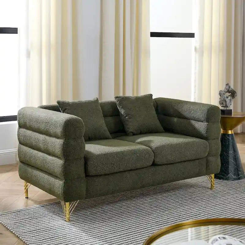 Wielkogabarytowa sofa dwuosobowa z głębokim siedziskiem i 2 poduszkami