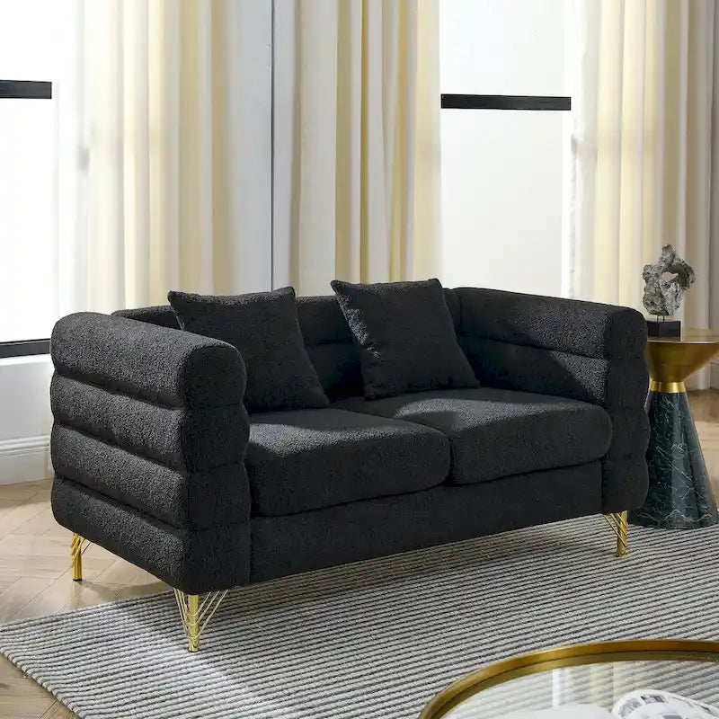 Wielkogabarytowa sofa dwuosobowa z głębokim siedziskiem i 2 poduszkami
