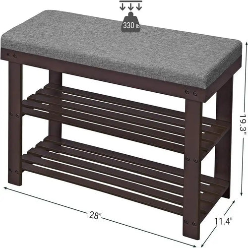 Étagère à chaussures à 3 niveaux - 11,4P x 28L x 19,3H