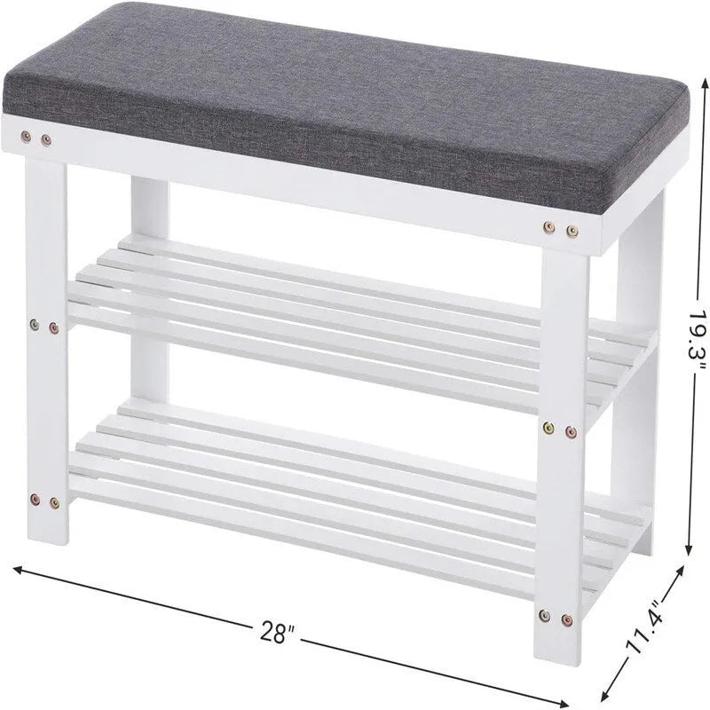 3-poziomowy stojak na buty - 11,4D x 28W x 19,3H