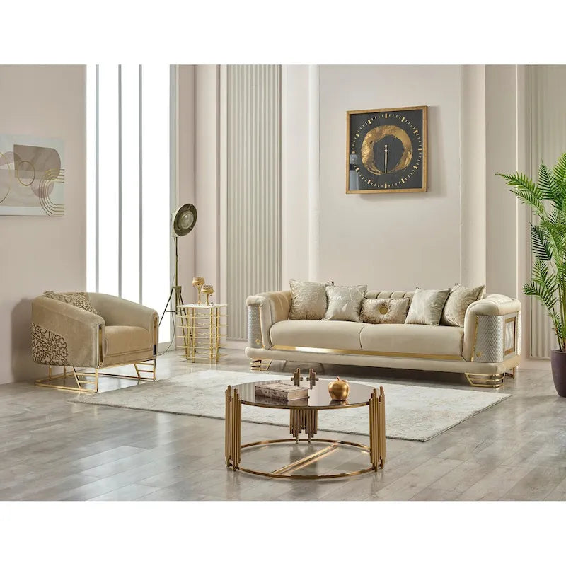 Zestaw Roseau 2-częściowy do salonu (1 Sofa i 1 Fotel)