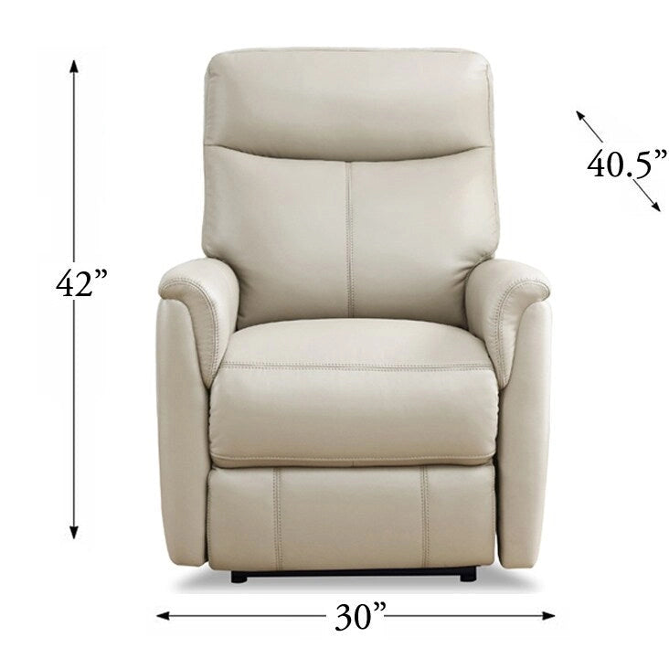 Fauteuil inclinable zéro gravité en cuir pleine fleur avec appuie-tête motorisé Hydeline Layla