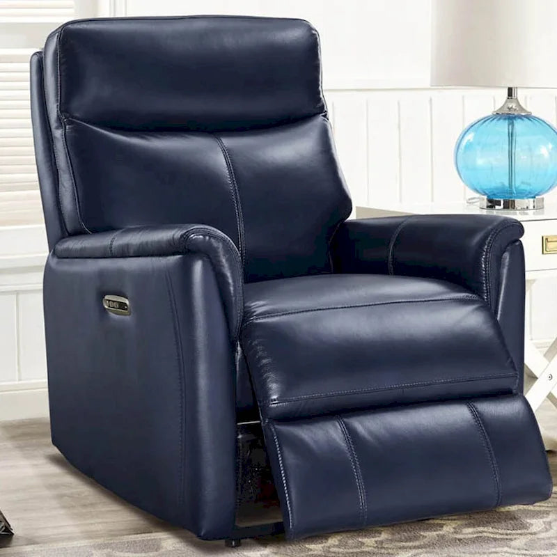 Fauteuil inclinable zéro gravité en cuir pleine fleur avec appuie-tête motorisé Hydeline Layla