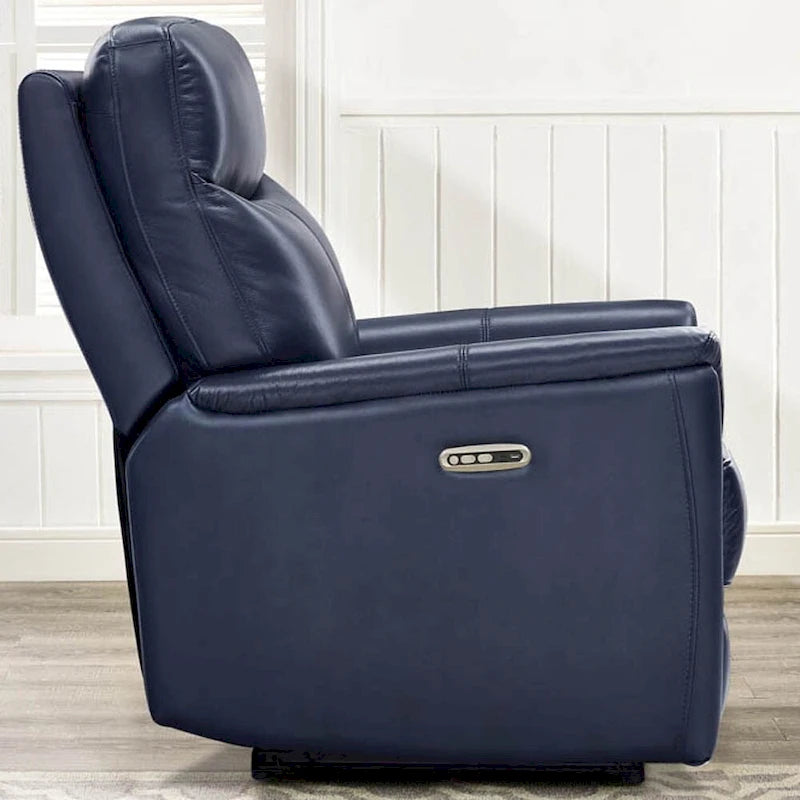 Fauteuil inclinable zéro gravité en cuir pleine fleur avec appuie-tête motorisé Hydeline Layla