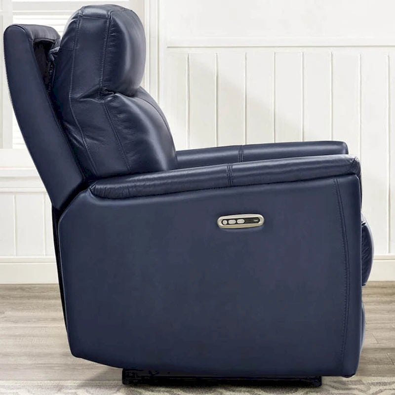 Fauteuil inclinable zéro gravité en cuir pleine fleur avec appuie-tête motorisé Hydeline Layla