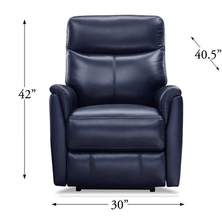 Fauteuil inclinable zéro gravité en cuir pleine fleur avec appuie-tête motorisé Hydeline Layla