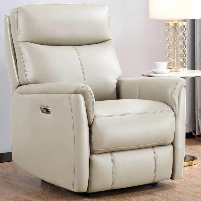 Fauteuil inclinable zéro gravité en cuir pleine fleur avec appuie-tête motorisé Hydeline Layla