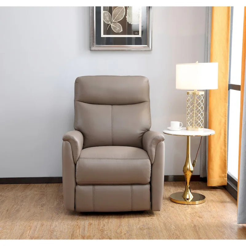 Fauteuil inclinable zéro gravité en cuir pleine fleur avec appuie-tête motorisé Hydeline Layla