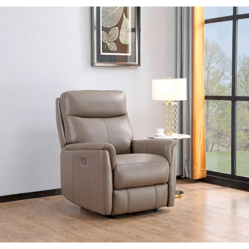 Fauteuil inclinable zéro gravité en cuir pleine fleur avec appuie-tête motorisé Hydeline Layla