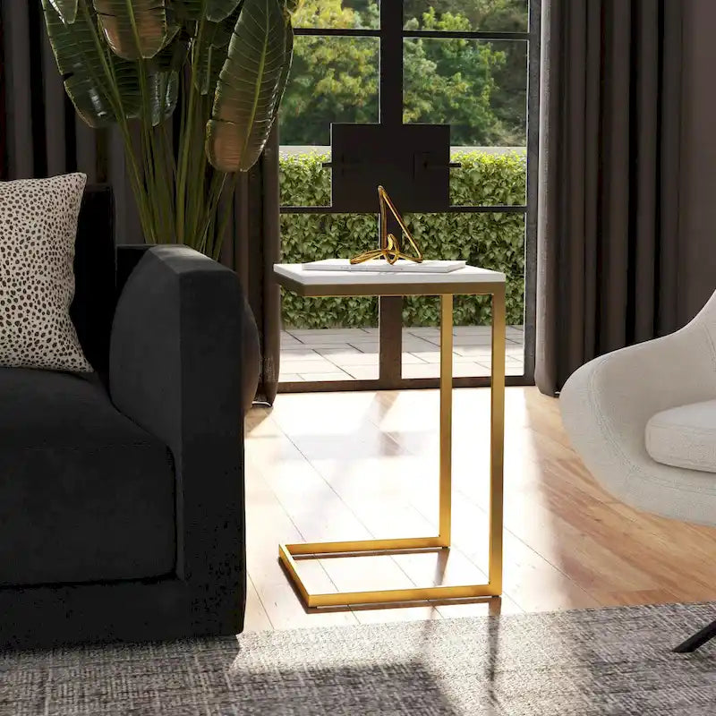 Table d'appoint en marbre Lawler