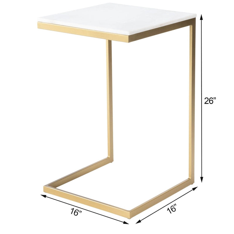 Table d'appoint en marbre Lawler