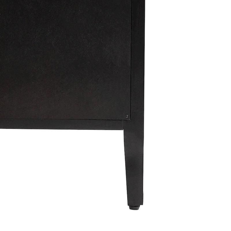 Meuble d'appoint 3 portes en MDF de 86 cm de haut avec étagère réglable