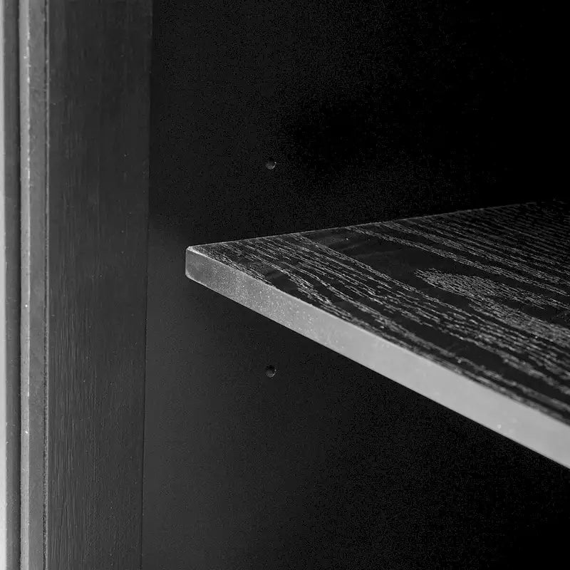 Meuble d'appoint 3 portes en MDF de 86 cm de haut avec étagère réglable