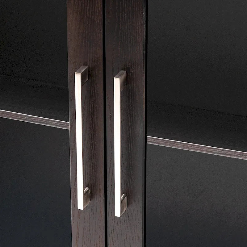 Meuble d'appoint 3 portes en MDF de 86 cm de haut avec étagère réglable