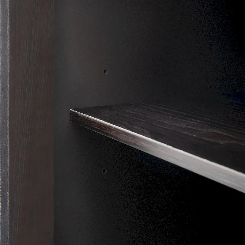 Meuble d'appoint 3 portes en MDF de 86 cm de haut avec étagère réglable