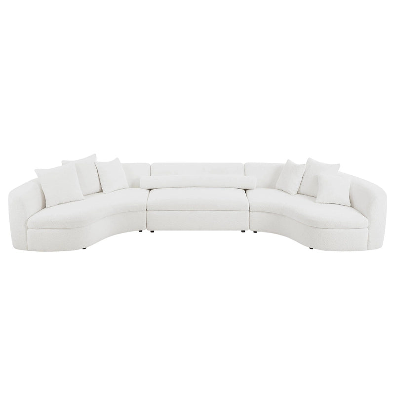 Duża nowoczesna sofa tapicerowana trzyczęściowa