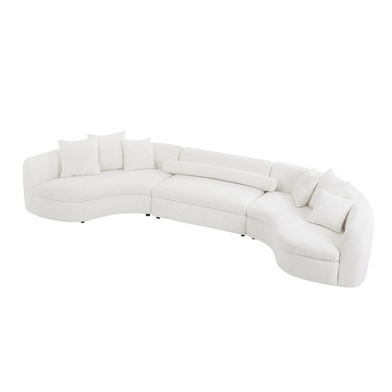 Duża nowoczesna sofa tapicerowana trzyczęściowa