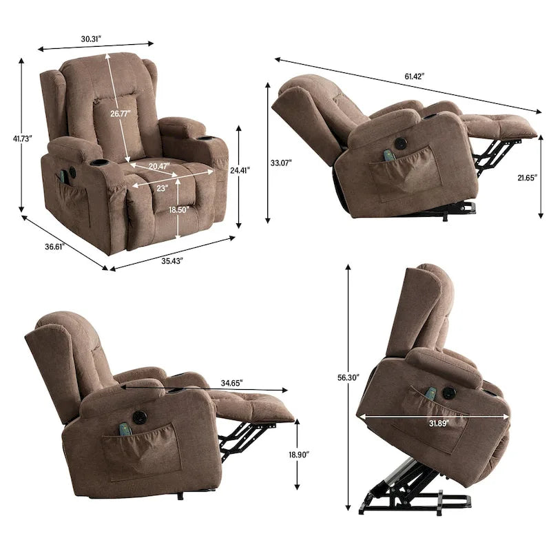 Fauteuil inclinable releveur pour personnes âgées