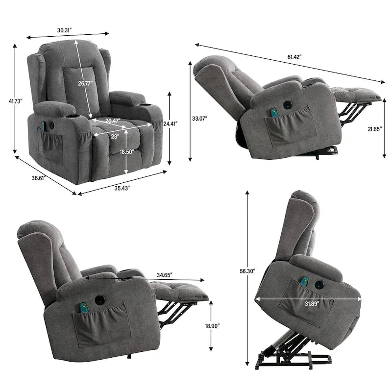 Fauteuil inclinable releveur pour personnes âgées