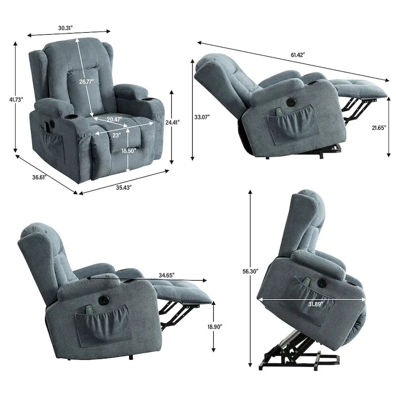 Fauteuil inclinable releveur pour personnes âgées