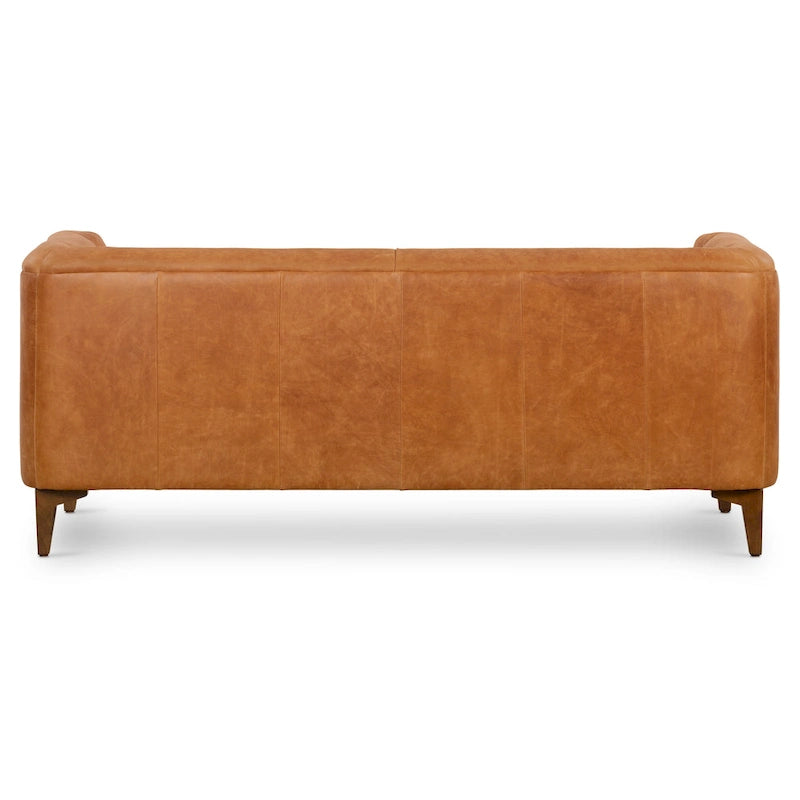 Canapé d'appartement Essex 74 Poly & Bark - Cuir véritable italien pleine fleur