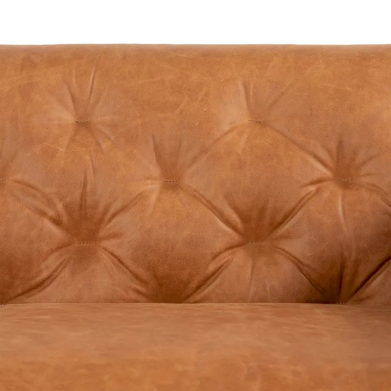 Canapé d'appartement Essex 74 Poly & Bark - Cuir véritable italien pleine fleur