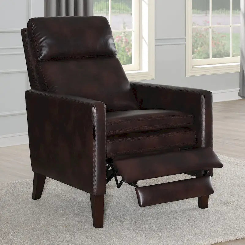 Fotel rozkładany Vesper z ekoskóry z mechanizmem push-back, Greyson Living