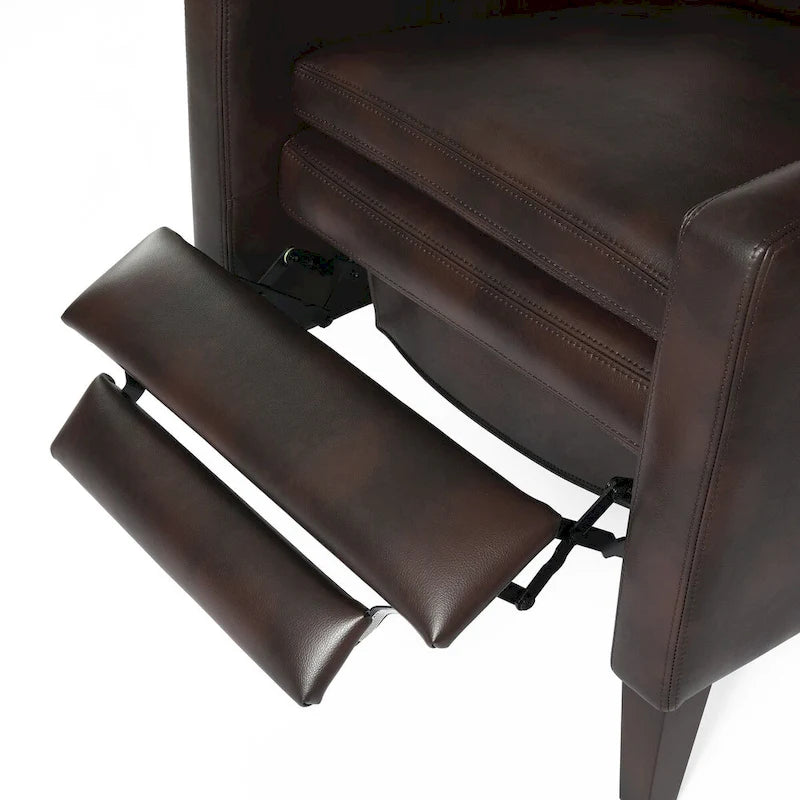 Fotel rozkładany Vesper z ekoskóry z mechanizmem push-back, Greyson Living