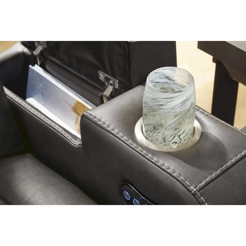 Canapé inclinable électrique avec console Fyne-Dyme Signature Design by Ashley - 74 po L x 43 po P x 43 po H
