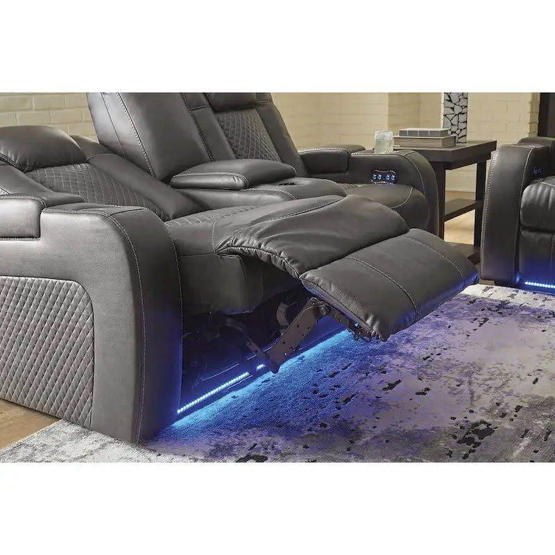 Canapé inclinable électrique avec console Fyne-Dyme Signature Design by Ashley - 74 po L x 43 po P x 43 po H