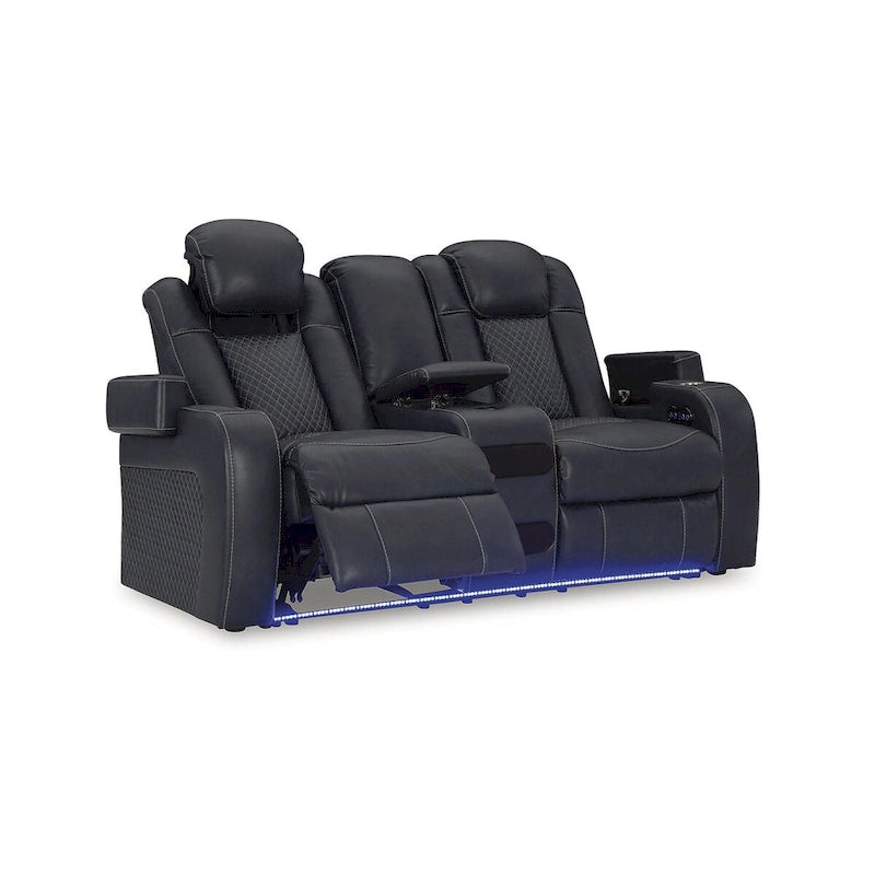Canapé inclinable électrique avec console Fyne-Dyme Signature Design by Ashley - 74 po L x 43 po P x 43 po H