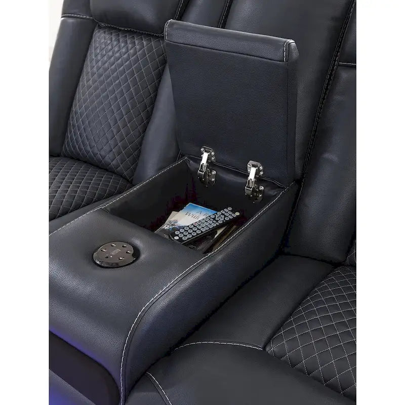 Canapé inclinable électrique avec console Fyne-Dyme Signature Design by Ashley - 74 po L x 43 po P x 43 po H
