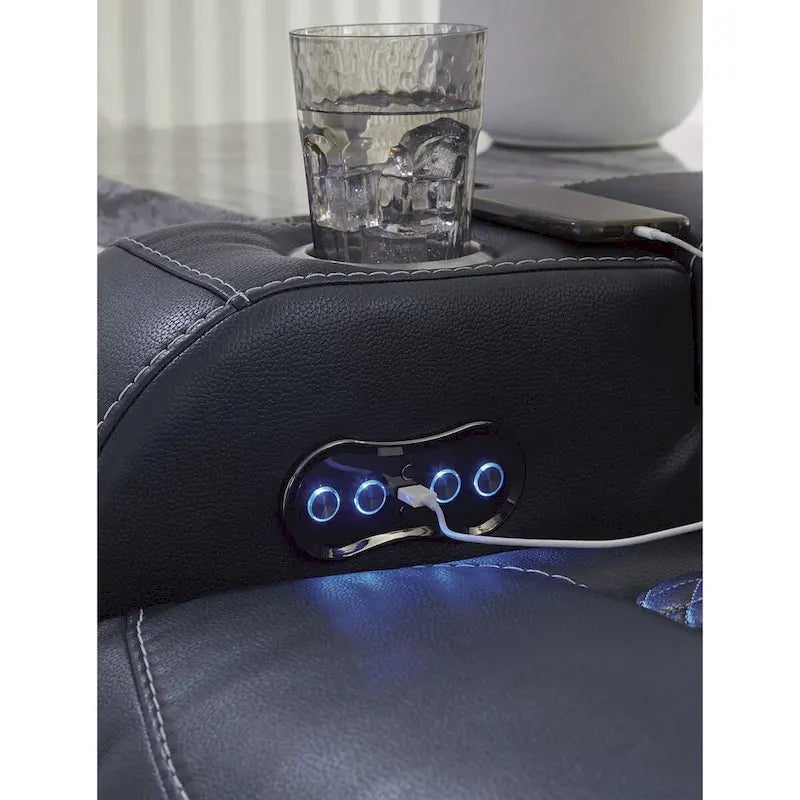 Canapé inclinable électrique avec console Fyne-Dyme Signature Design by Ashley - 74 po L x 43 po P x 43 po H