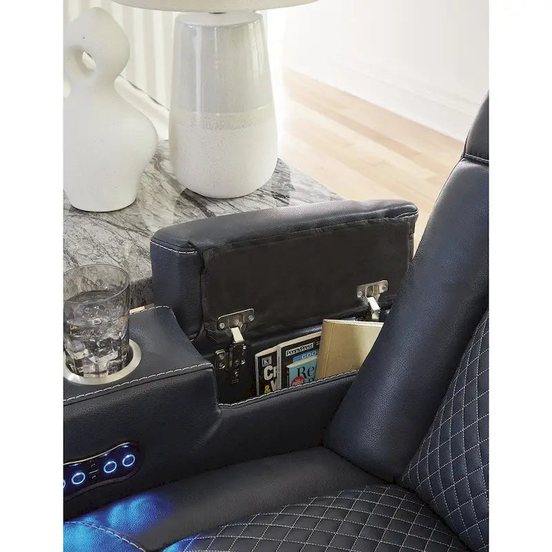 Canapé inclinable électrique avec console Fyne-Dyme Signature Design by Ashley - 74 po L x 43 po P x 43 po H
