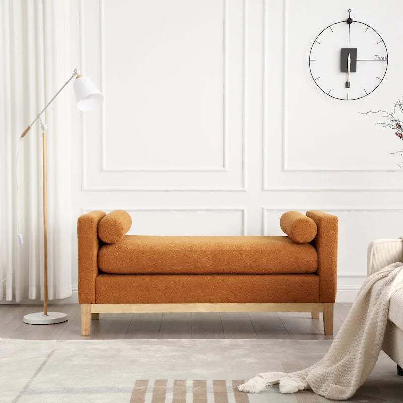 Banc rembourré élégant pour bout de lit et salon