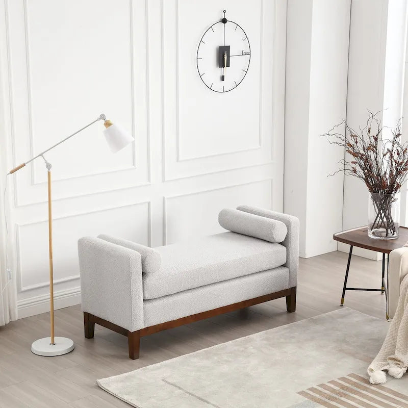 Banc rembourré élégant pour bout de lit et salon