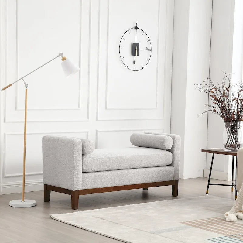 Banc rembourré élégant pour bout de lit et salon