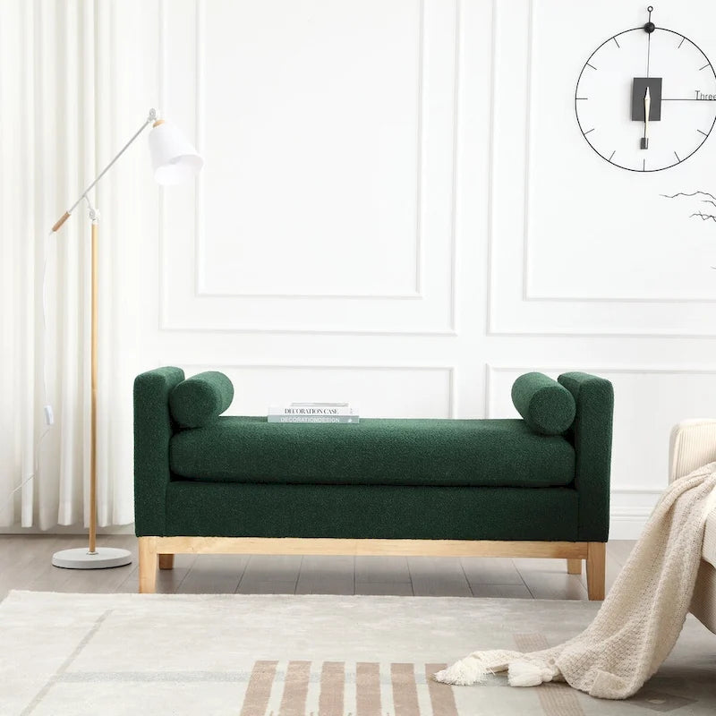 Banc rembourré élégant pour bout de lit et salon
