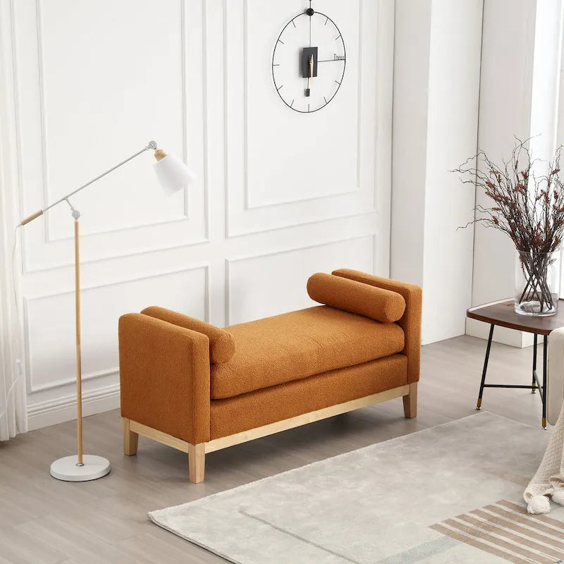 Banc rembourré élégant pour bout de lit et salon