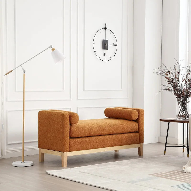 Banc rembourré élégant pour bout de lit et salon