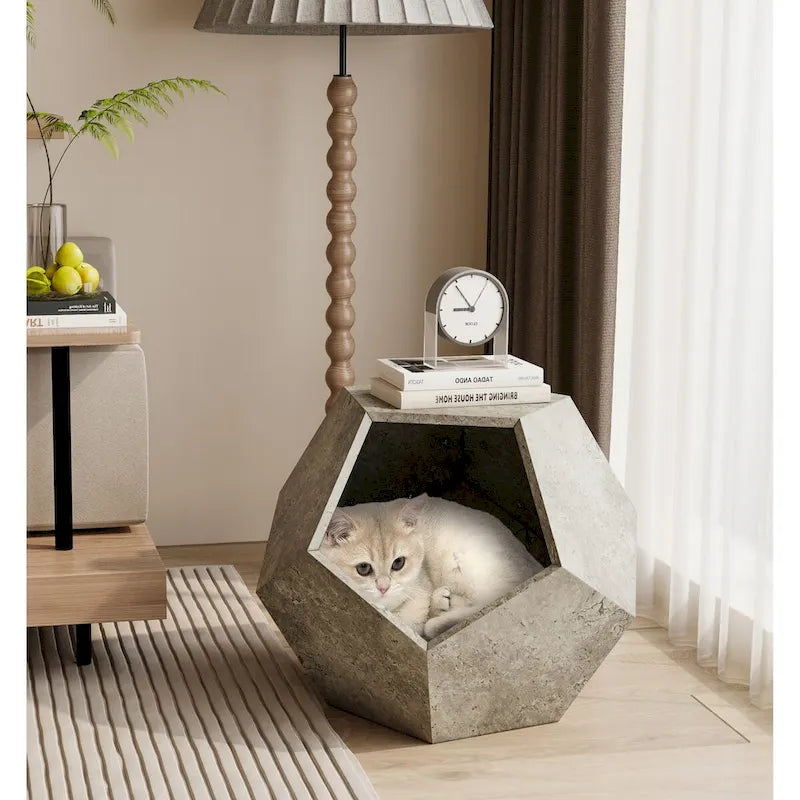 25,98 Table d'appoint niche pour chat, meuble moderne de forme
