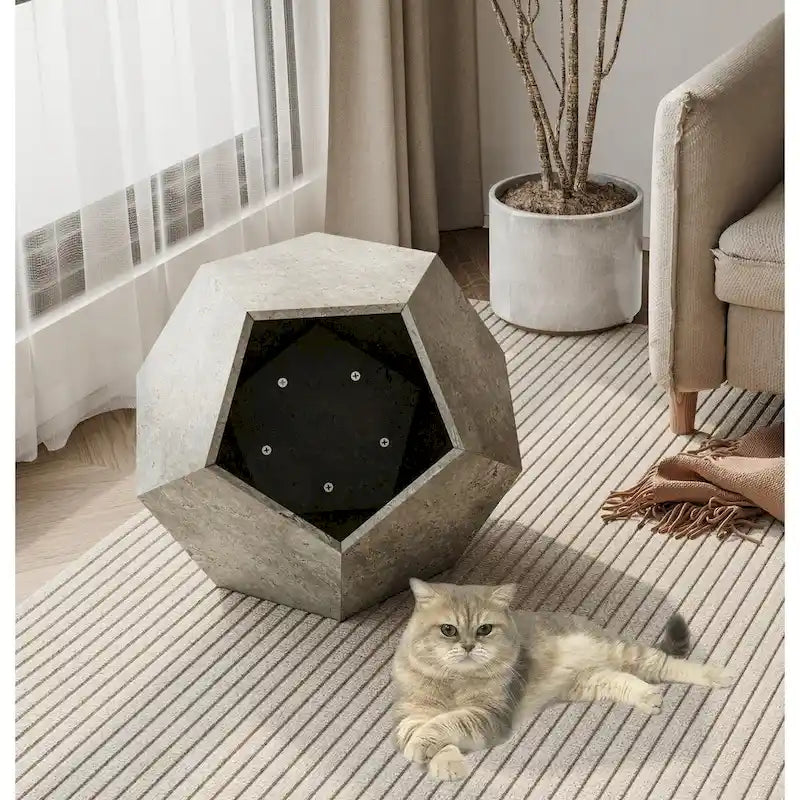 25,98 Table d'appoint niche pour chat, meuble moderne de forme