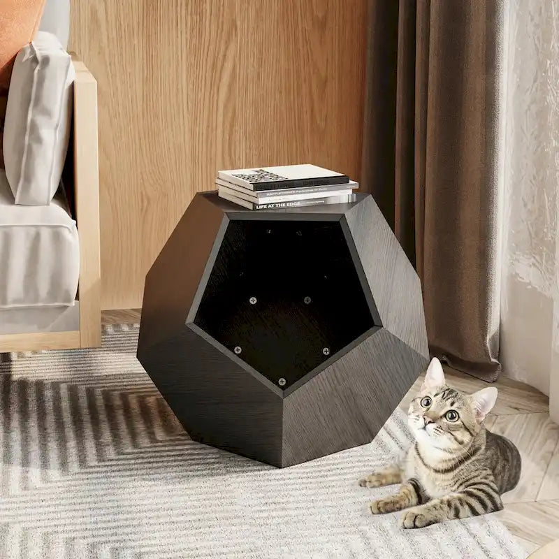 25,98 Table d'appoint niche pour chat, meuble moderne de forme