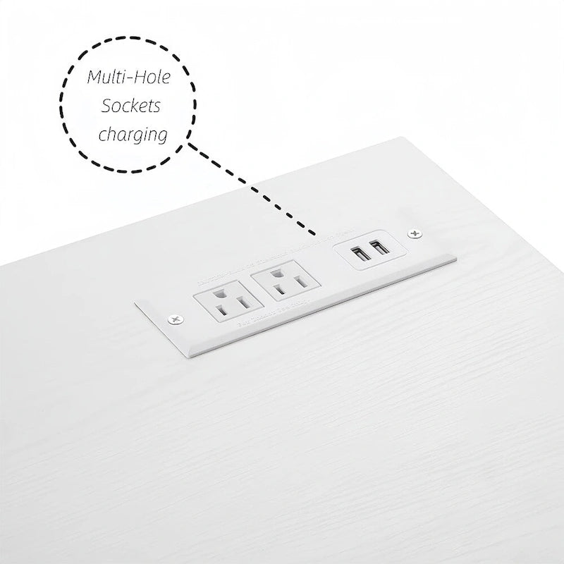 Meuble TV de cheminée 58 W avec cheminée de 18 pouces, lumière LED, prise USB - 58W*15.5D*24.4H