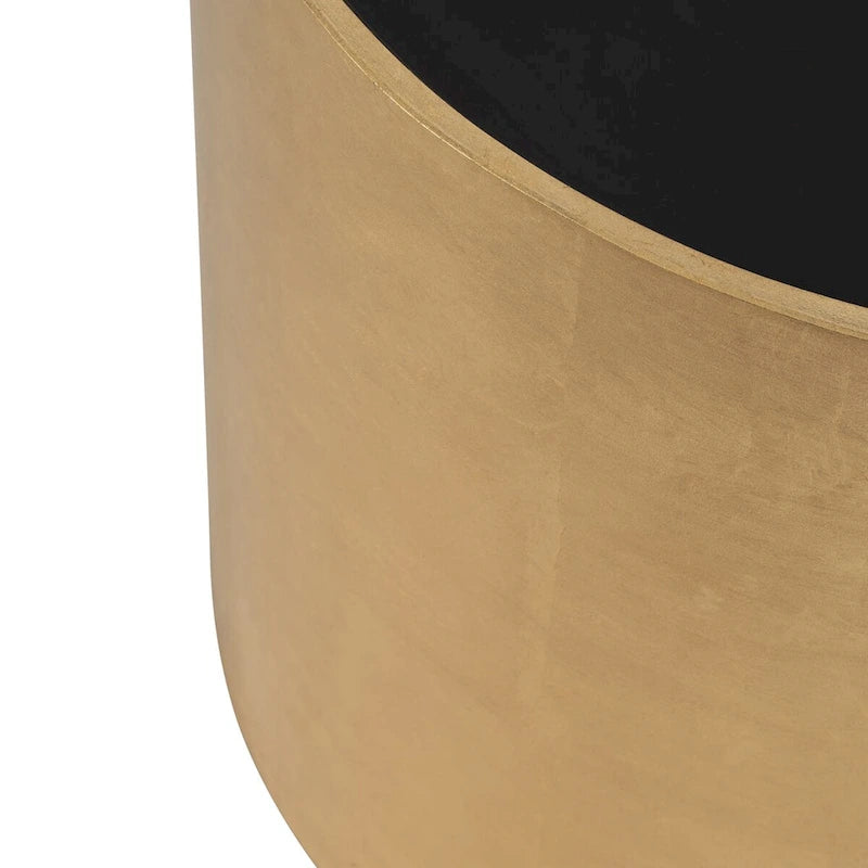 Sagebrook Home Table Basse et Table d'Appoint Rondes en Verre et Bois Style Glamour Moderne