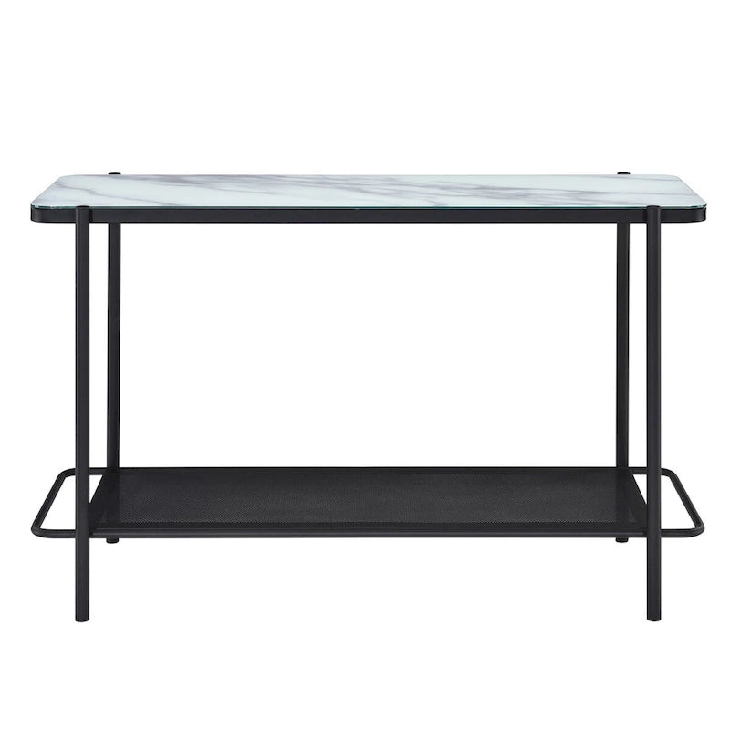 Ensemble de 3 tables basses Puetz contemporaines à plateau en verre blanc par Furniture of America