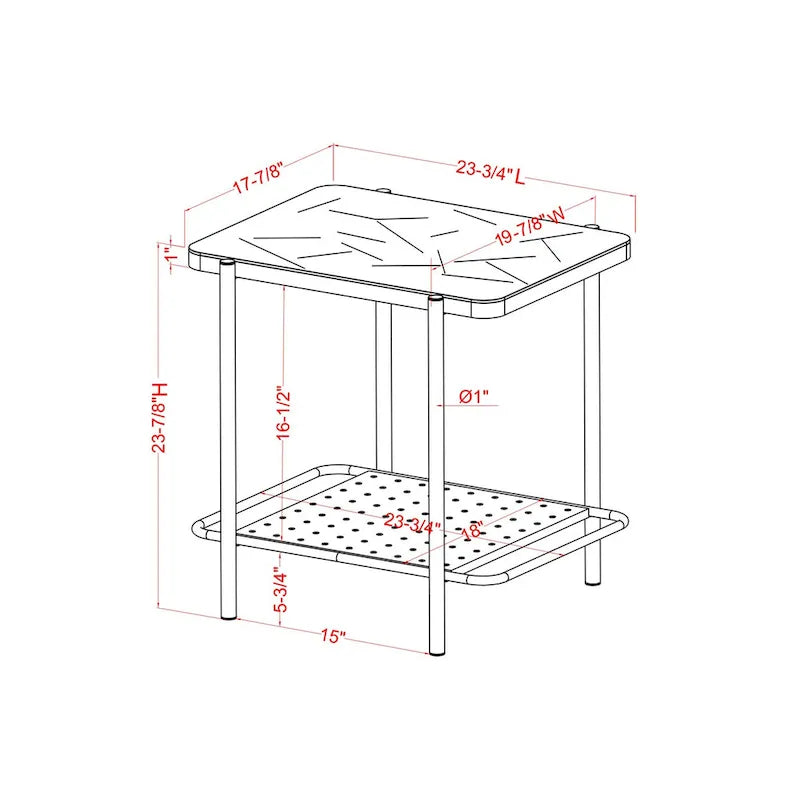Ensemble de 3 tables basses Puetz contemporaines à plateau en verre blanc par Furniture of America
