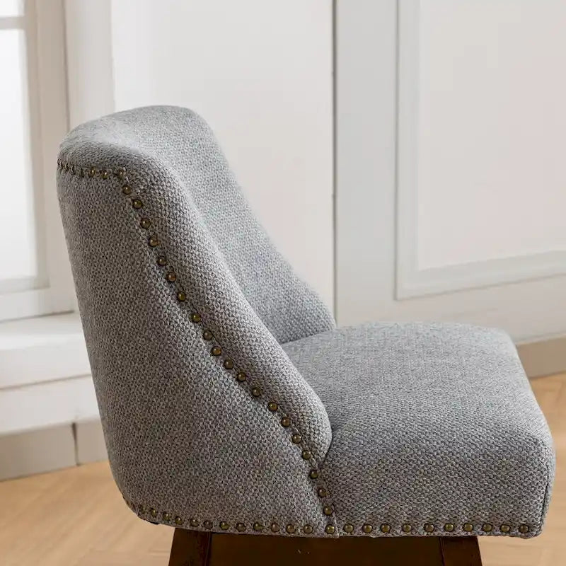 Tabourets de bar pivotants de hauteur comptoir, hauteur d'assise 66 cm, lot de 2 tabourets de bar rembourrés en tissu