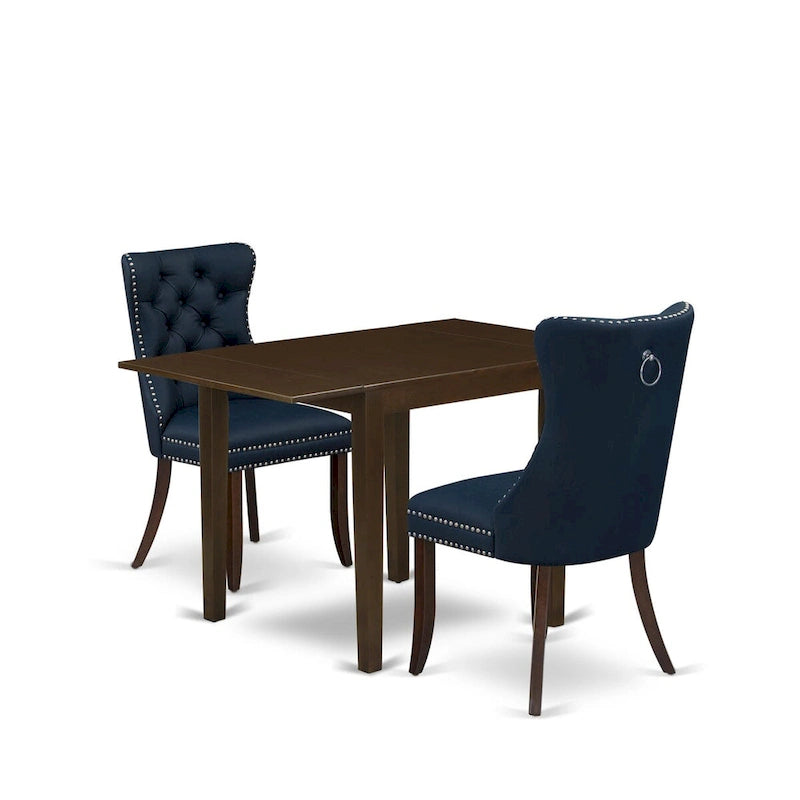 Ensemble de table de cuisine East West Furniture, composé d'une table à manger rectangulaire et de chaises Parson, acajou (options de pièces)